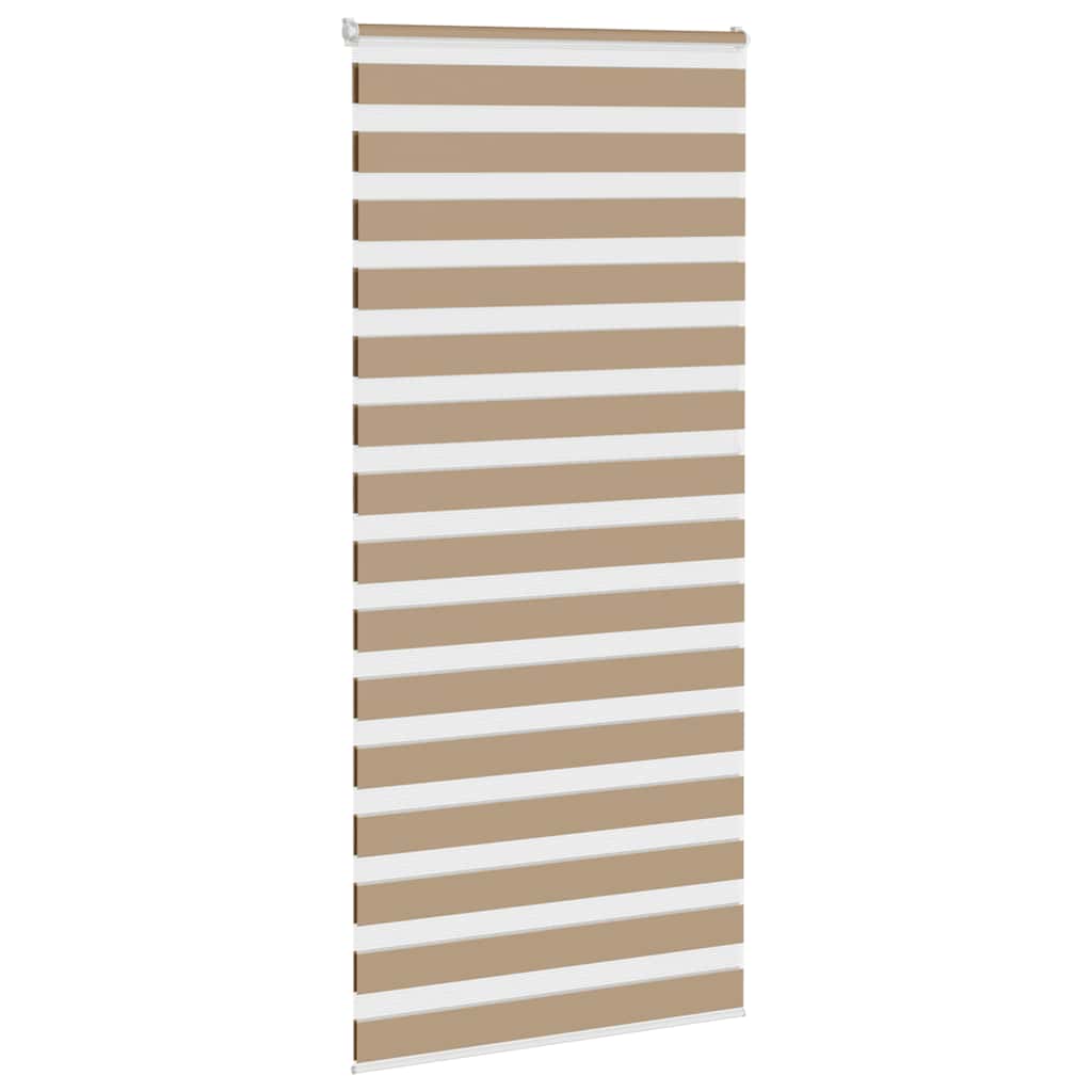 vidaXL Zebra Blind Sand Brown 110x200 cm Fabric Width 105.9 cm Polyester 3