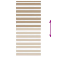 vidaXL Zebra Blind Sand Brown 110x200 cm Fabric Width 105.9 cm Polyester 5