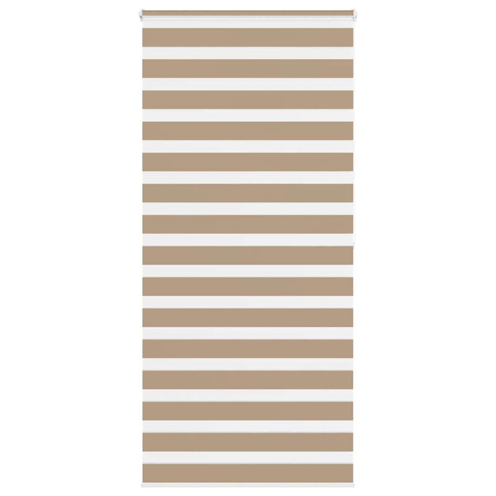 vidaXL Zebra Blind Sand Brown 115x200 cm Fabric Width 110.9 cm Polyester 1