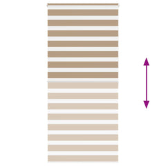 vidaXL Zebra Blind Sand Brown 115x200 cm Fabric Width 110.9 cm Polyester 5