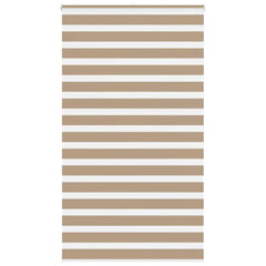 vidaXL Zebra Blind Sand Brown 130x200 cm Fabric Width 125.9 cm Polyester 1
