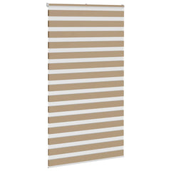 vidaXL Zebra Blind Sand Brown 130x200 cm Fabric Width 125.9 cm Polyester 3