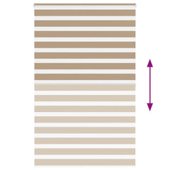 vidaXL Zebra Blind Sand Brown 150x200 cm Fabric Width 145.9 cm Polyester 5