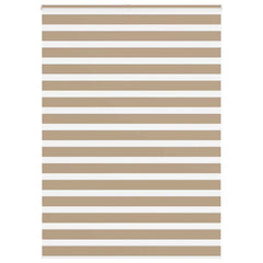 vidaXL Zebra Blind Sand Brown 155x200 cm Fabric Width 150.9 cm Polyester 1
