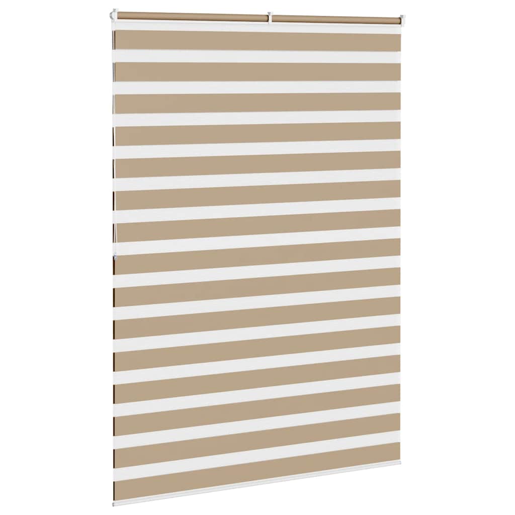 vidaXL Zebra Blind Sand Brown 155x200 cm Fabric Width 150.9 cm Polyester 4