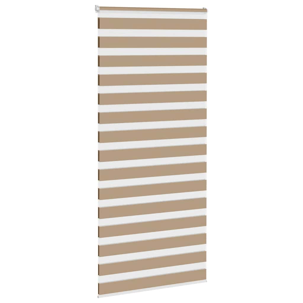 vidaXL Zebra Blind Sand Brown 110x230 cm Fabric Width 105.9 cm Polyester 3