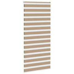 vidaXL Zebra Blind Sand Brown 110x230 cm Fabric Width 105.9 cm Polyester 3