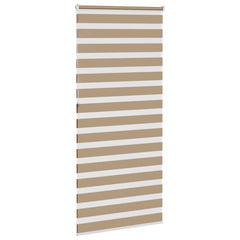 vidaXL Zebra Blind Sand Brown 110x230 cm Fabric Width 105.9 cm Polyester 4