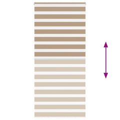vidaXL Zebra Blind Sand Brown 110x230 cm Fabric Width 105.9 cm Polyester 5