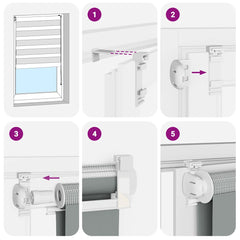 vidaXL Zebra Blind Sand Brown 110x230 cm Fabric Width 105.9 cm Polyester 6