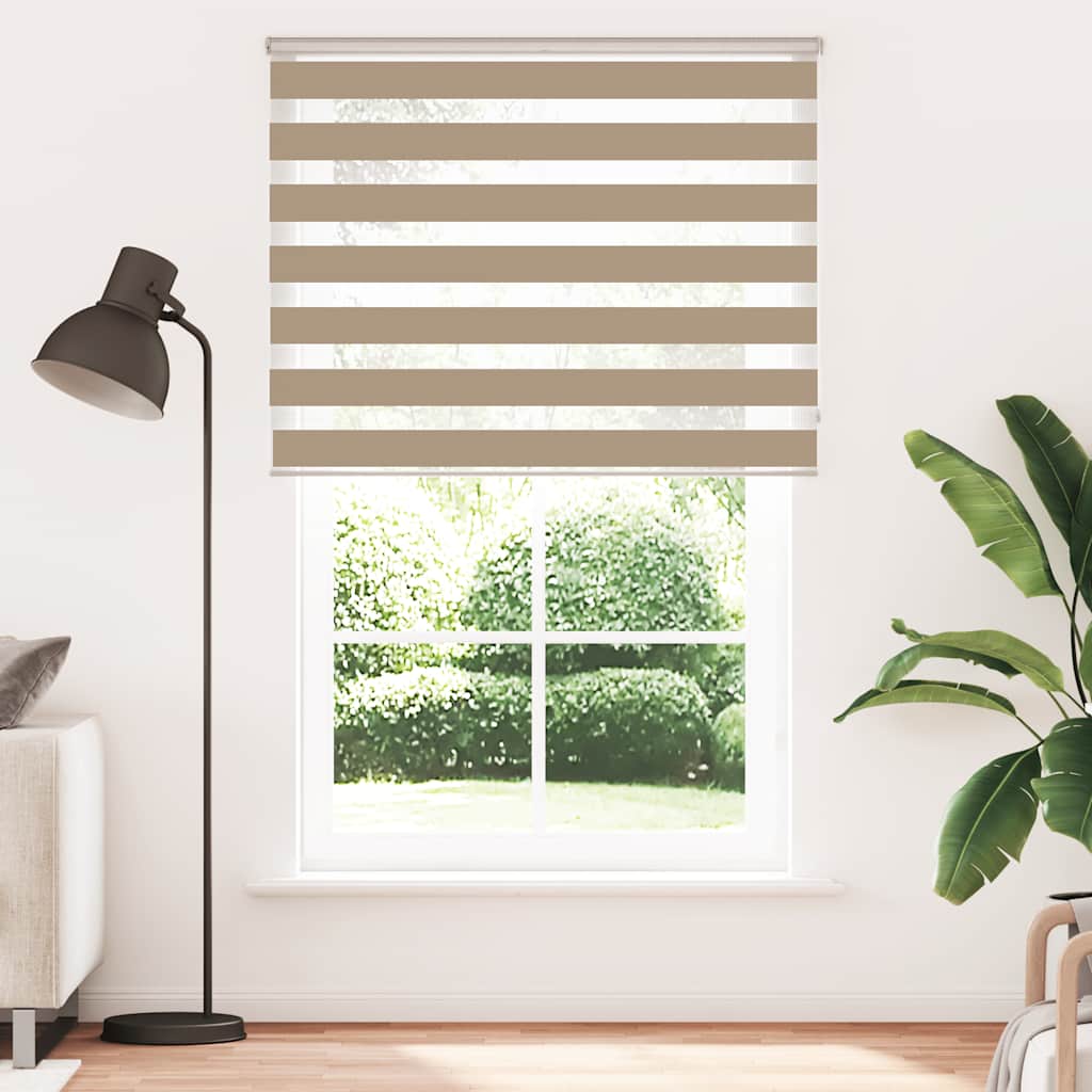 Zebra Blind Fabric Width 135.9 cm Drop 230 cm Sand Brown 150 cm