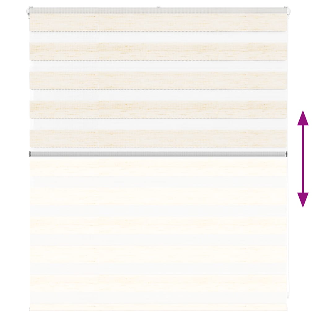 vidaXL Zebra Blind Marble Beige 125x100 cm Fabric Width 120.9 cm Polyester 5