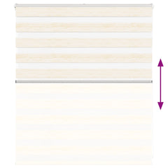 vidaXL Zebra Blind Marble Beige 135x100 cm Fabric Width 130.9 cm Polyester 5