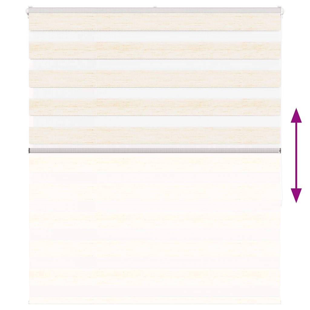 vidaXL Zebra Blind Marble Beige 125x150 cm Fabric Width 120.9 cm Polyester 5
