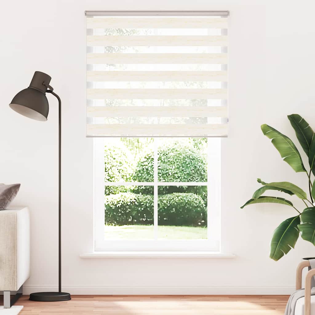 vidaXL Zebra Blind Marble Beige 130x230 cm Fabric Width 125.9 cm Polyester 2