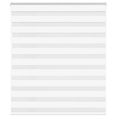 vidaXL Zebra Blind White 125x100 cm Fabric Width 120.9 cm Polyester 1