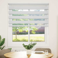vidaXL Zebra Blind White 125x100 cm Fabric Width 120.9 cm Polyester 2