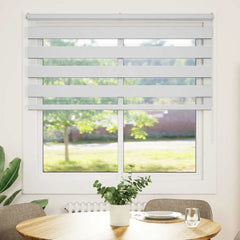 vidaXL Zebra Blind White 145x100 cm Fabric Width 140.9 cm Polyester 2