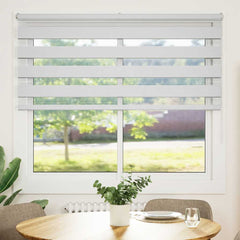 vidaXL Zebra Blind Fabric Width 135.9 cm Polyester Drop 100 cm White