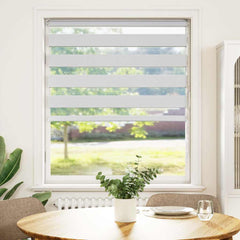 vidaXL Zebra Blind White 115x150 cm Fabric Width 110.9 cm Polyester 2