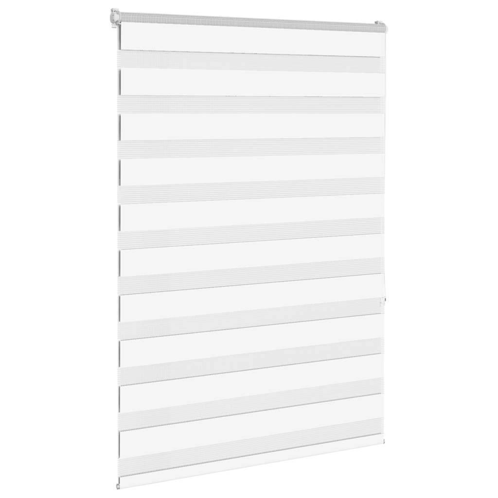 vidaXL Zebra Blind White 115x150 cm Fabric Width 110.9 cm Polyester 3