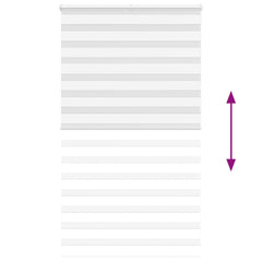 vidaXL Zebra Blind White 120x230 cm Fabric Width 115.9 cm Polyester 5