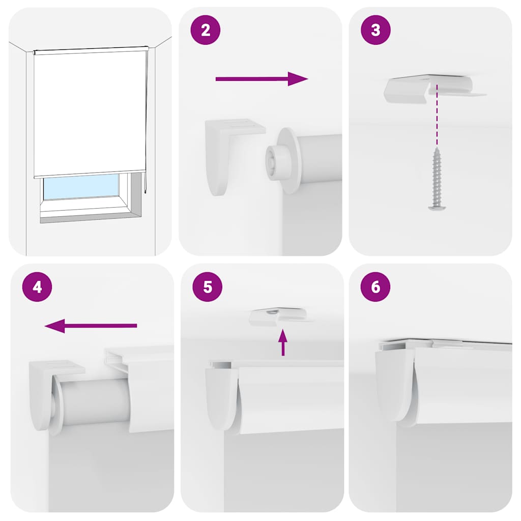 vidaXL Shower Roller Blind with Cassette 120x240 cm Fabric Width 116 cm 6