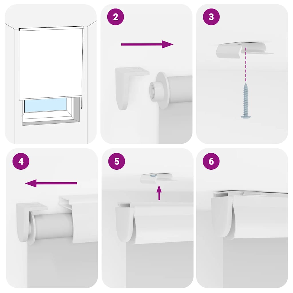 vidaXL Shower Roller Blind with Cassette 150x240 cm Fabric Width 146 cm 6