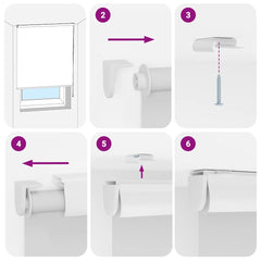vidaXL Shower Roller Blind with Cassette 150x240 cm Fabric Width 146 cm 6