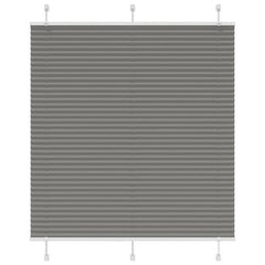 vidaXL Pleated Blind Anthracite 120x100 cm Fabric Width 119.4 cm Polyester 2