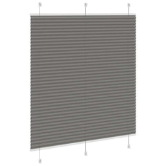 vidaXL Pleated Blind Anthracite 120x100 cm Fabric Width 119.4 cm Polyester 4