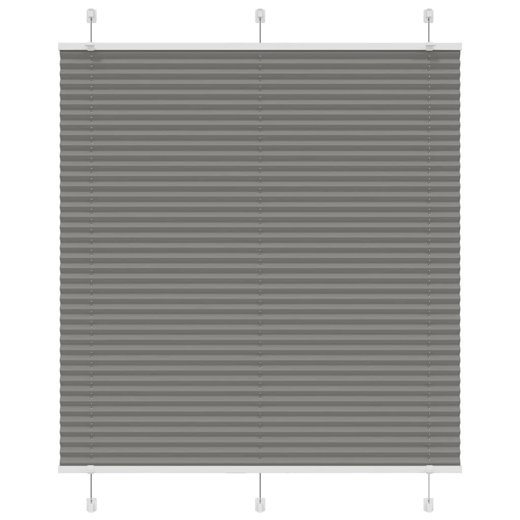 vidaXL Pleated Blind Anthracite 120x150 cm Fabric Width 119.4 cm Polyester 1