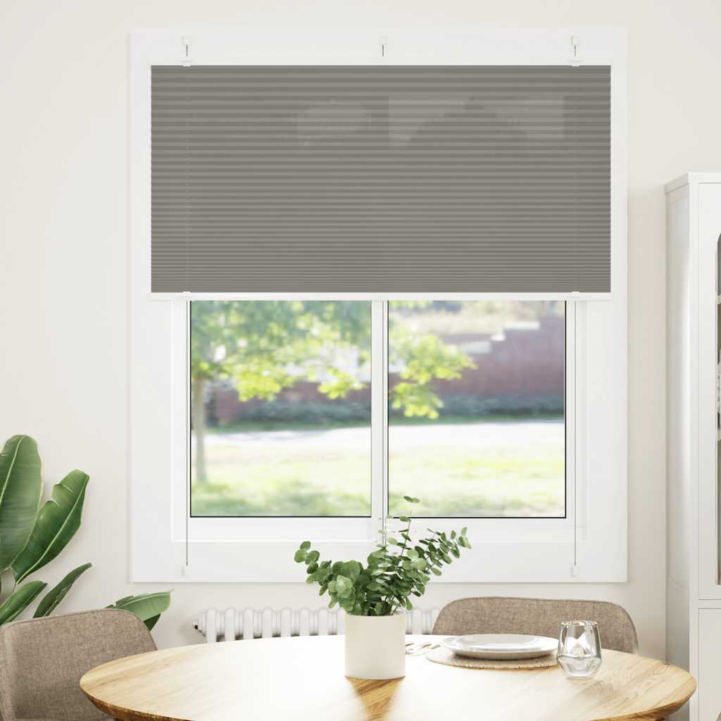 vidaXL Pleated Blind Anthracite 120x150 cm Fabric Width 119.4 cm Polyester 2