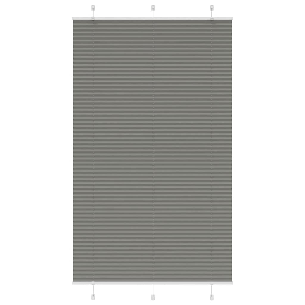 vidaXL Pleated Blind Anthracite 120x200 cm Fabric Width 119.4 cm Polyester 1