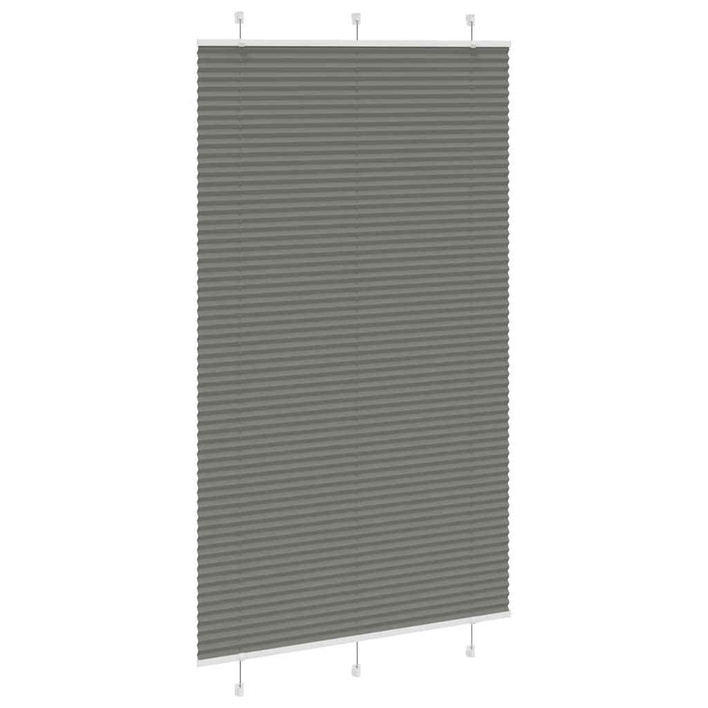 vidaXL Pleated Blind Anthracite 120x200 cm Fabric Width 119.4 cm Polyester 3
