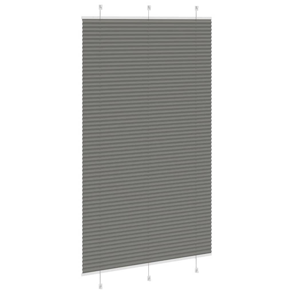 vidaXL Pleated Blind Anthracite 120x200 cm Fabric Width 119.4 cm Polyester 4