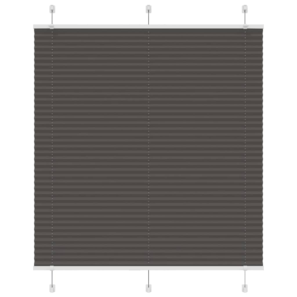 vidaXL Pleated Blind Black 120x100 cm Fabric Width 119.4 cm Polyester 1