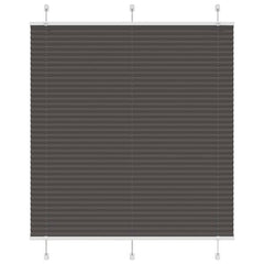 vidaXL Pleated Blind Black 120x100 cm Fabric Width 119.4 cm Polyester 1