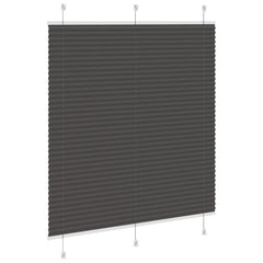 vidaXL Pleated Blind Black 120x100 cm Fabric Width 119.4 cm Polyester 4