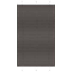 vidaXL Pleated Blind Black 120x200 cm Fabric Width 119.4 cm Polyester 1