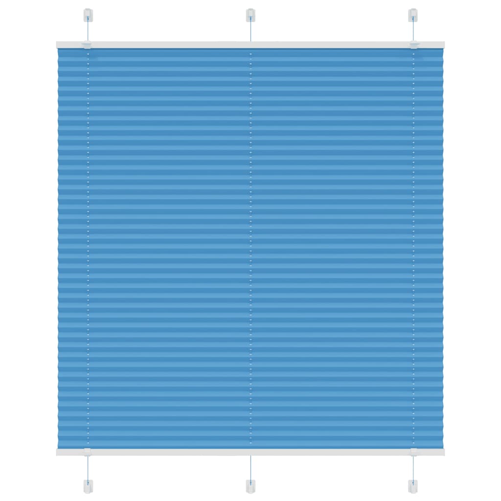 vidaXL Pleated Blind Blue 120x100 cm Fabric Width 119.4 cm Polyester 1
