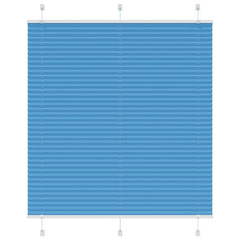vidaXL Pleated Blind Blue 120x100 cm Fabric Width 119.4 cm Polyester 1