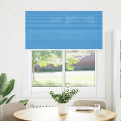 vidaXL Pleated Blind Blue 120x100 cm Fabric Width 119.4 cm Polyester 2