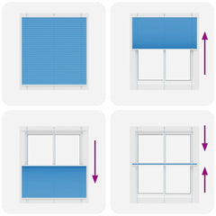 vidaXL Pleated Blind Blue 120x100 cm Fabric Width 119.4 cm Polyester 5