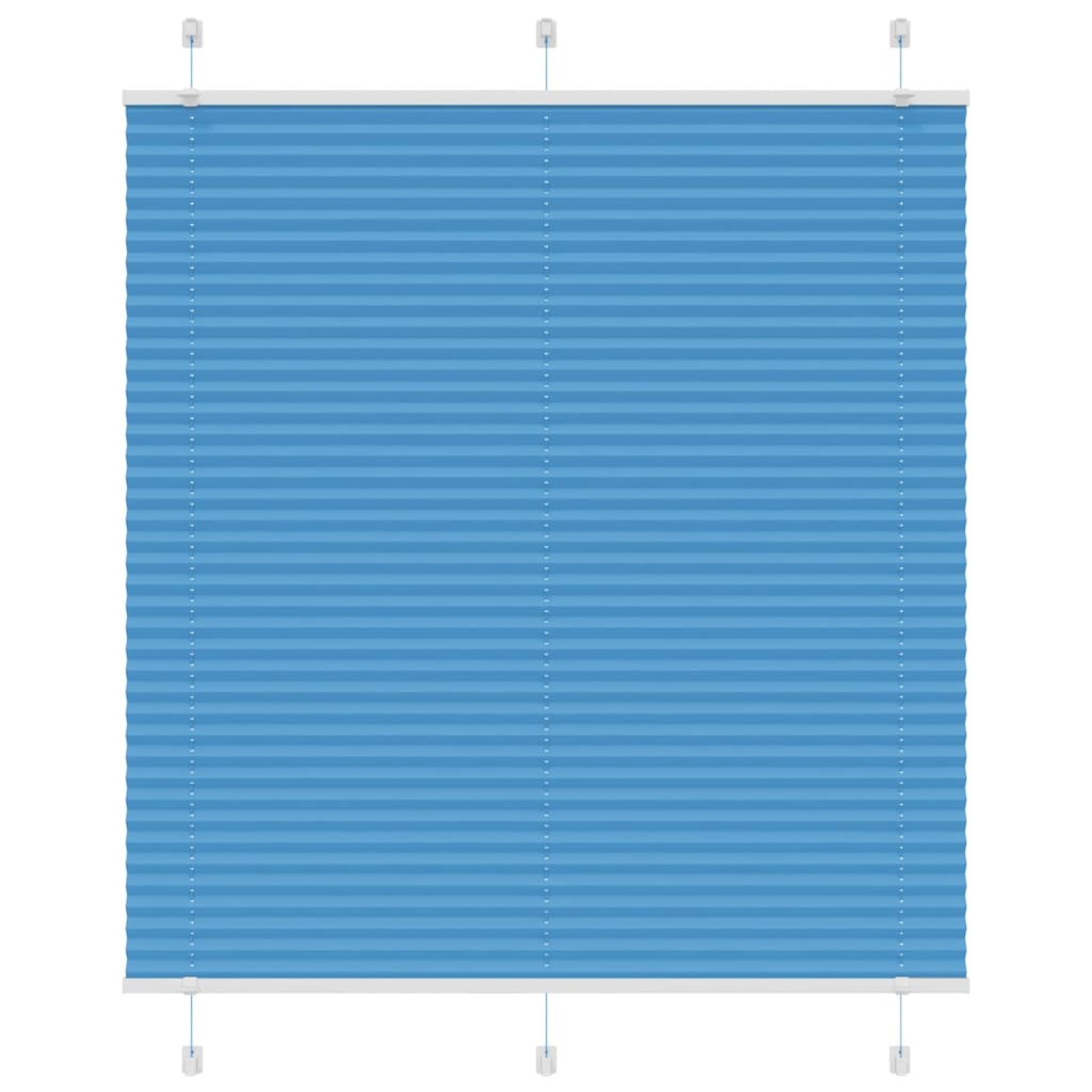 vidaXL Pleated Blind Blue 120x150 cm Fabric Width 119.4 cm Polyester 1