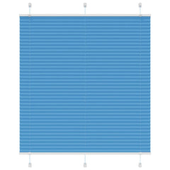vidaXL Pleated Blind Blue 120x150 cm Fabric Width 119.4 cm Polyester 1