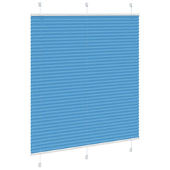 vidaXL Pleated Blind Blue 120x150 cm Fabric Width 119.4 cm Polyester 3