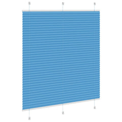 vidaXL Pleated Blind Blue 120x150 cm Fabric Width 119.4 cm Polyester 4