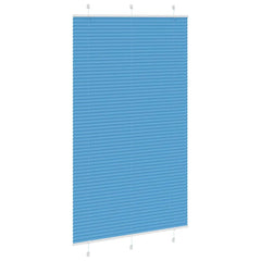 vidaXL Pleated Blind Blue 120x200 cm Fabric Width 119.4 cm Polyester 3