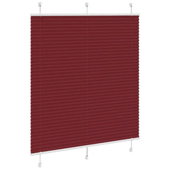 vidaXL Pleated Blind Bordeaux Red 120x100 cm Fabric Width 119.4 cm Polyester 3